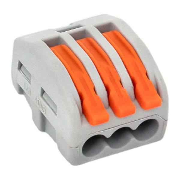 Клемма СМК 222-413 с рычагом 3 отверстия 0,08-2,5(4,0) мм2 EKF PROxima