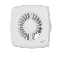 Вентилятор накладной ERA WIND D100 обратный клапан, тяговый выключатель WIND 100C-02