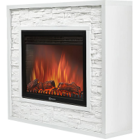 Портал Firelight Loft 30 камень белый, белая эмаль НС-1182357