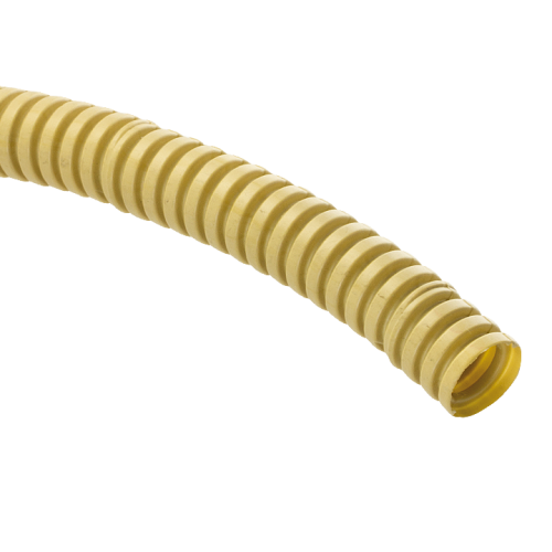 Труба гофр. ПВХ с протяжкой d20 мм (25 м) светлое дерево EKF-Plast