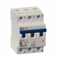 Выкл. автомат.  3П  16А  хар-ка D  6кА  КЭАЗOptiDin BM63-3D16-УХЛ3 (Новый) 260807