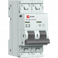 Выкл. автом. 2П   2А  хар-ка 6кА ВА 47-63N EKF PROxima