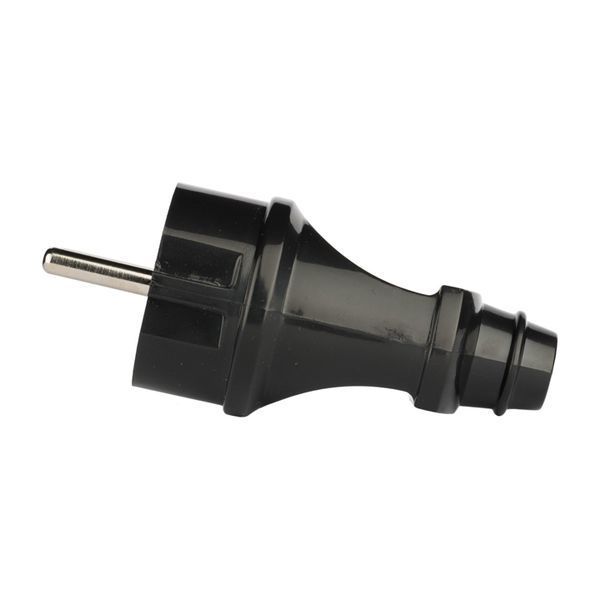 Вилка прямая с/з черн. 16А 250В EKF PROxima