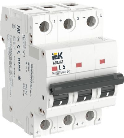 ARMAT Автоматический выключатель M06N-DC 3P L 5А IEK