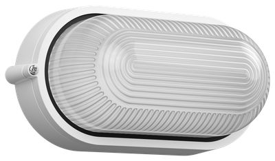 Светильник НПП1401 овал 60Вт IP54 белый IEK