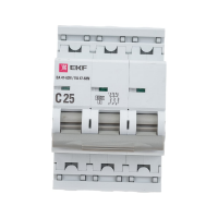 Выключатель автоматический 3п C 25А 6кА ВА 47-63N EKF PROxima EKF M636325C