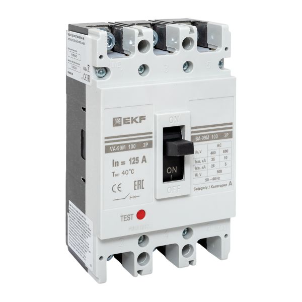 Выключатель автоматический ВА-99М 100/125А 3P 35кА EKF