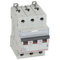 Выкл.автом.  3П  20А  хар-ка C 10кА/16кА  LGR  DX3 409255