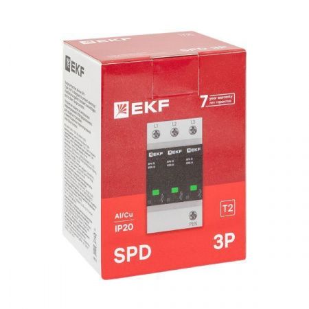 Ограничитель импульсных напряжений ОПВ-B/3P In 30кА 440В с сигн. EKF PROxima