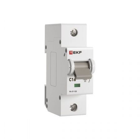 Автоматический выключатель ВА 47-125 1P 16А (C) 15кА PROXIMA EKF