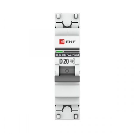 Автоматический выключатель ВА 47-63M 1P 20А (D) 6кА без теплового расцепителя PROxima EKF
