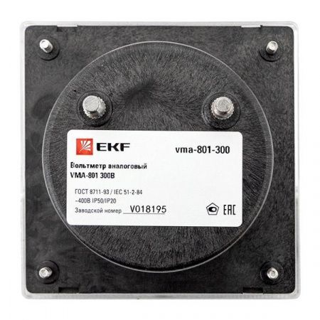 Вольтметр VMA-801 аналоговый на панель (80x80) круглый вырез 300В прямое подкл. EKF PROxima