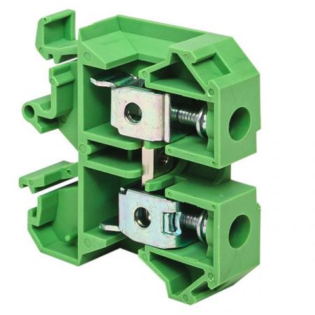 Клемма проходная винтовая JXB 10 мм2 зеленая EKF