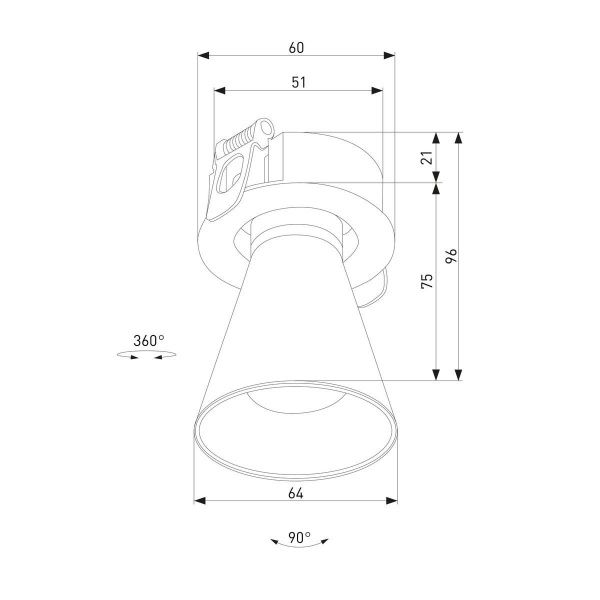 Встраиваемый светодиодный спот Elektrostandard Bell 25097/LED a068059