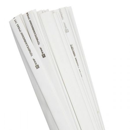 Термоусаживаемая трубка ТУТ нг 16/8 белая в отрезках по 1м EKF PROxima