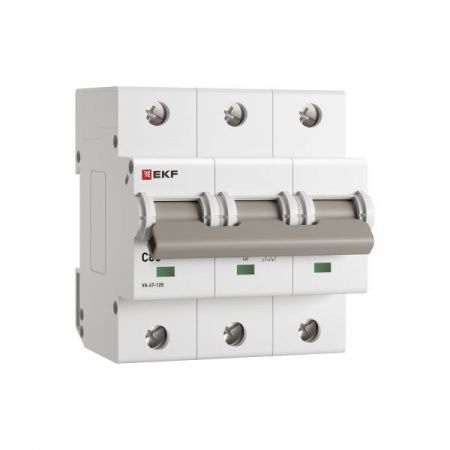 Автоматический выключатель ВА 47-125 3P 80А (C) 15кА PROXIMA EKF