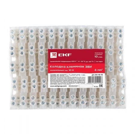 Колодка клеммная полиэтилен 1,5-6(10) мм2 10А 12 секций EKF