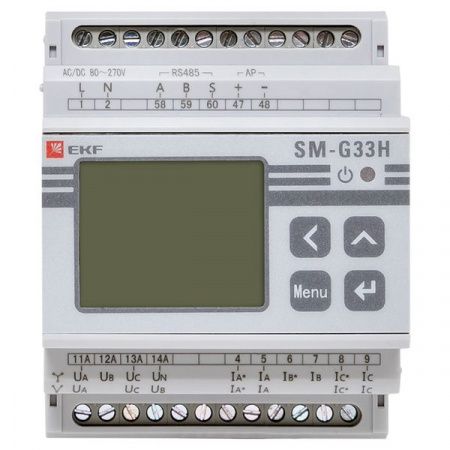 Многофункциональный измерительный прибор SM-G33H с жидкокристаллическим дисплеем на DIN-рейку