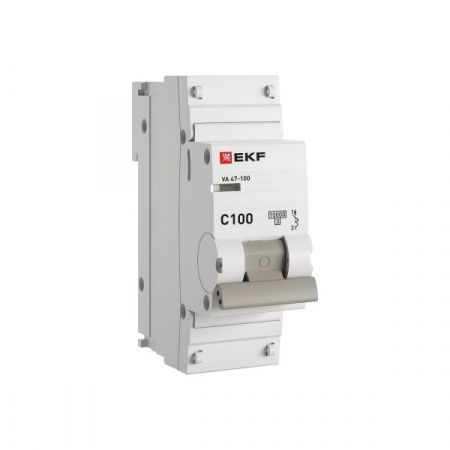Автоматический выключатель ВА 47-100 1P 100А (C) 10kA PROXIMA EKF