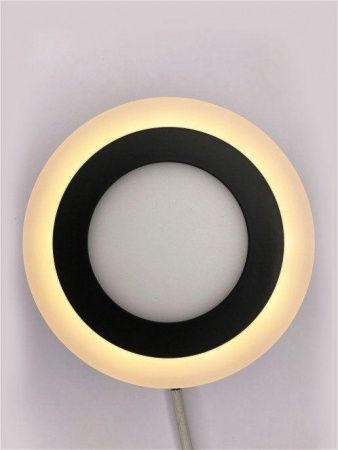 Настенно-потолочный светодиодный светильник Elvan NLS-500R-6/3-WW/NH-Bk