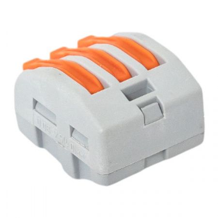 Клемма СМК 222-413 с рычагом 3 отверстия 0,08-2,5(4,0) мм2 EKF PROxima