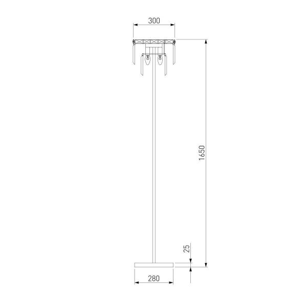 Торшер Eurosvet Elegante 01137/3 хром/прозрачный хрусталь Strotskis