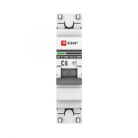 Автоматический выключатель ВА 47-63M 1P 6А (C) 6кА без теплового расцепителя PROxima EKF