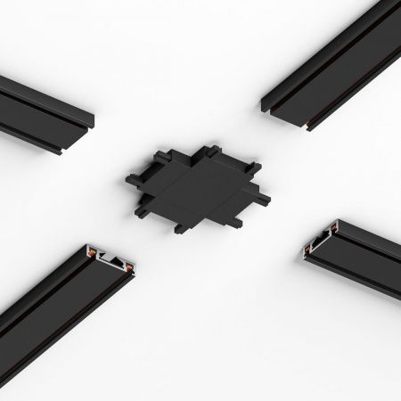 Соединитель четырёхсторонний для накладного шинопровода Elektrostandard Flat Magnetic 85003/00 черный a063738