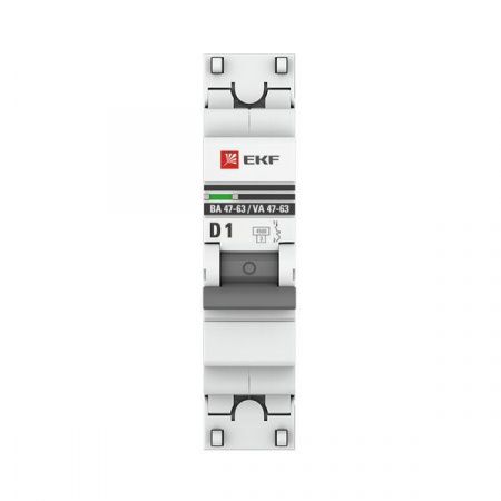 Автоматический выключатель ВА 47-63 1P 1А (D) 4,5kA EKF PROXIMA