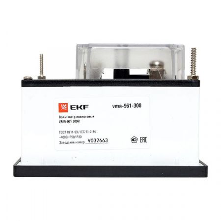 Вольтметр VMA-961 аналоговый на панель (96x96) квадратный вырез 300В прямое подкл. EKF PROxima