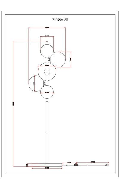 Торшер Moderli Renny V10792-5F