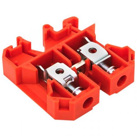 Клемма проходная винтовая JXB 10 мм2 красная EKF