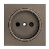 Валенсия лицевая панель розетки 1-местной б/з 10 А графит с защ. штор. EKF PROxima