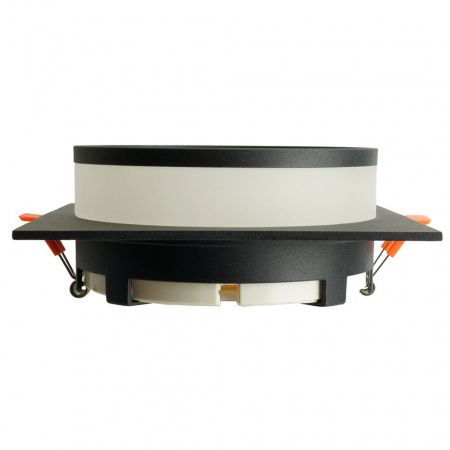 Светильник встраиваемый Feron DL701 потолочный GX70 черный квадрат 51096