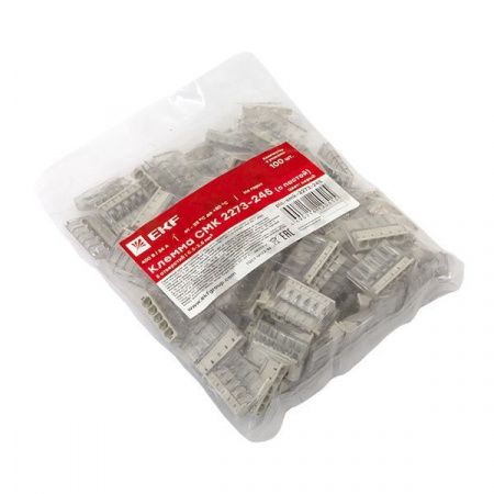 Клемма СМК 2273-245 (с пастой) 5 отверстий 0,5-2,5 мм2 EKF PROxima