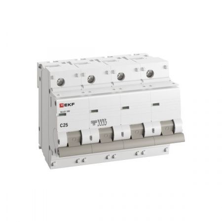 Автоматический выключатель ВА 47-100 4P 25А (C) 10kA PROXIMA EKF
