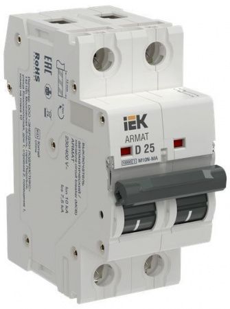 ARMAT Автоматический выключатель без теплового расцепителя M10N-MA 2P D 25А IEK