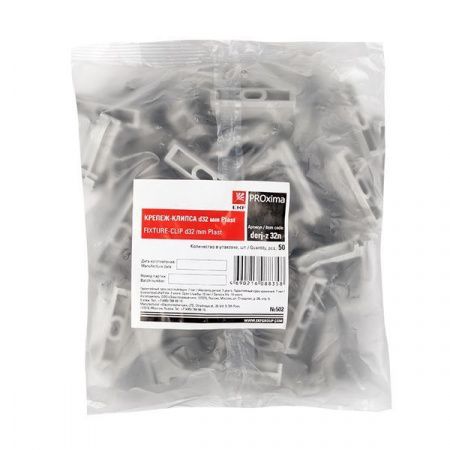 Крепеж-клипса d32 мм (50 шт) серая EKF-Plast