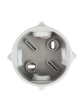 Коробка распаячная КМ41237 для открытой проводки безгалогенная (HF) D=75х40мм IP44 4 гермоввода серая IEK