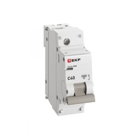 Автоматический выключатель ВА 47-100M 1P 40А (C) 10kA без теплового расцепителя EKF PROXIMA