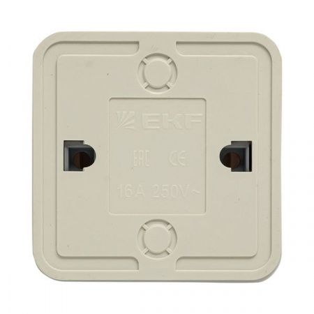 Рим Выключатель 1-клавишный с индикатором 10А белый EKF