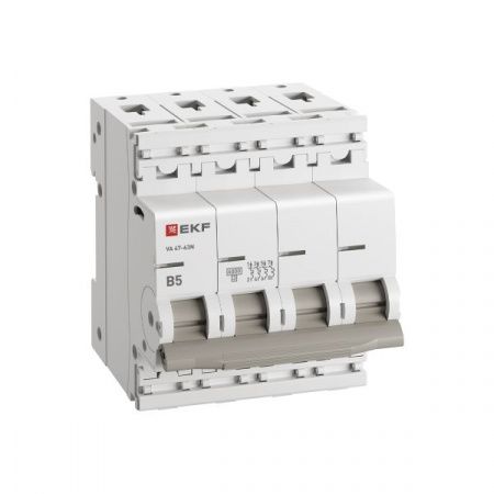 Автоматический выключатель 4P 5А (B) 6кА ВА 47-63N PROxima EKF