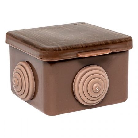 Коробка распределительная КМР-030-036 пылевлагозащитная, 4 мембр.ввода (65x65x50) тёмн. дер. EKF