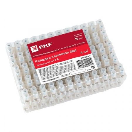 Колодка клеммная полиэтилен 1-4(6) мм2 6А 12 секций EKF