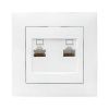 Валенсия розетка компьютерная RJ-45 2-местная белая EKF PROxima
