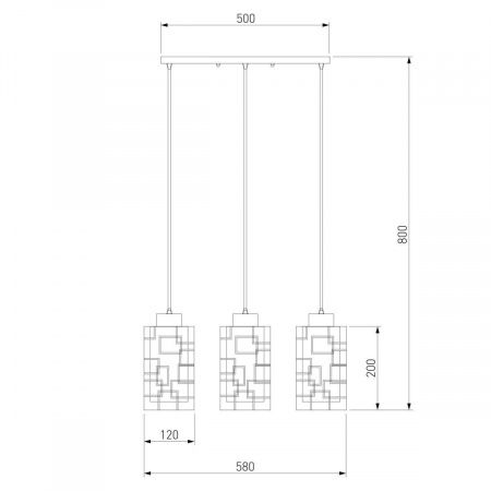 Подвесной светильник Eurosvet 50002/3 хром