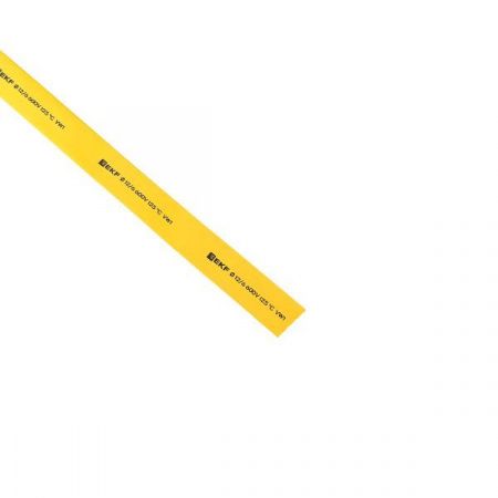 Термоусаживаемая трубка ТУТ нг 12/6 желтая рулон EKF PROxima