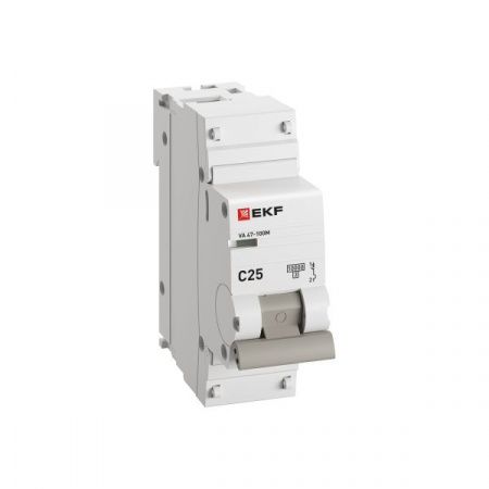 Автоматический выключатель ВА 47-100M 1P 25А (C) 10kA без теплового расцепителя EKF PROXIMA