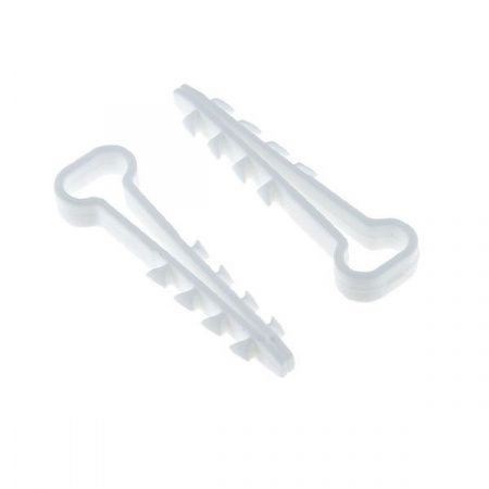 Дюбель-хомут для плоского кабеля (5-8мм) белый (100шт.) EKF PROxima