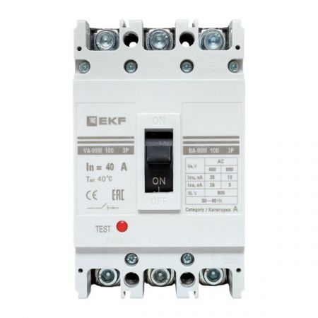 Выключатель автоматический ВА-99М 100/40А 3P 35кА EKF
